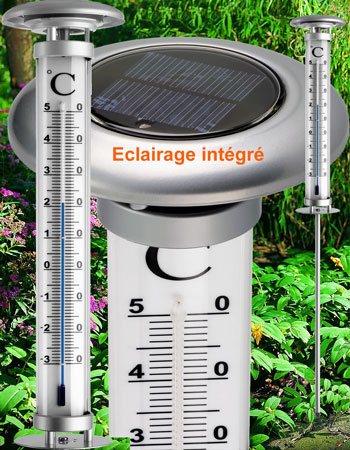 T-12.2057 Thermomètre à planter de jardin à éclairage solaire.
<---Cliquez sur l'image pour agrandir---> T-12.2057 Thermomètre à planter de jardin à éclairage solaire.