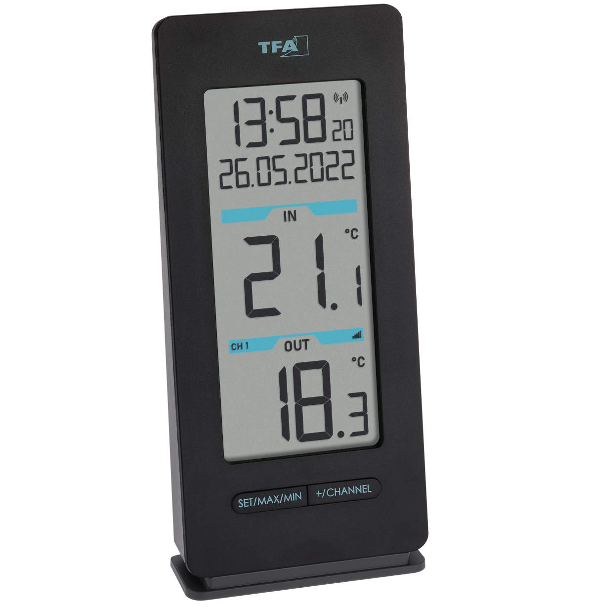 T-30.3072 Thermomètre sans fil mini-maxi TFA
<---Cliquez sur l'image pour agrandir---> T-30.3072 Thermomètre sans fil mini-maxi TFA