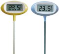 Thermomtre GEANT et design de jardin avec heure et mini maxi - T-30-2024