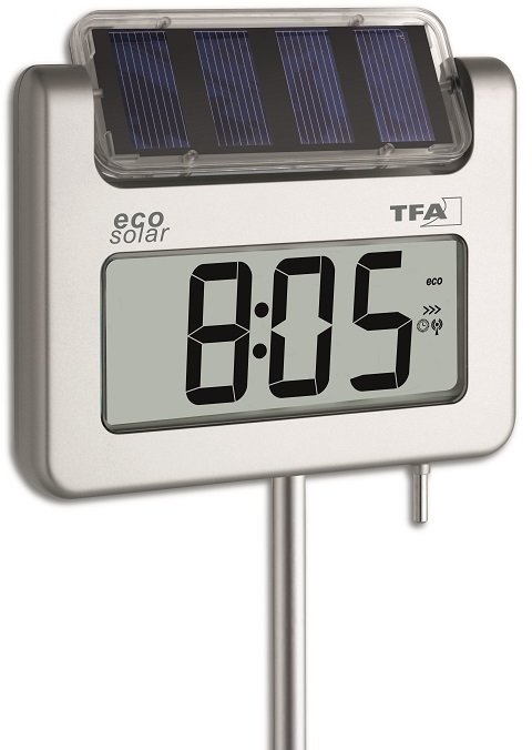 T-30.2030.54 Thermomètre GEANT et solaire de jardin avec heure DCF77, mini maxi et rétro-éclairage TFA
<---Cliquez sur l'image pour agrandir---> T-30.2030.54 Thermomètre GEANT et solaire de jardin avec heure DCF77, mini maxi et rétro-éclairage TFA