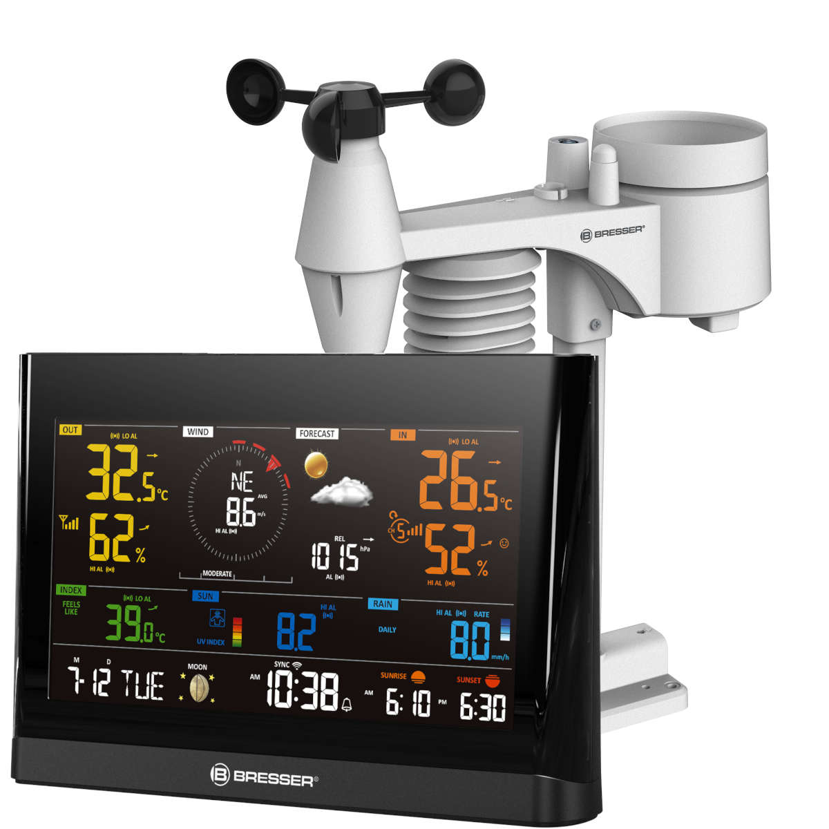 NB-7003300+3LR6+3LR3 Station Météo Pro wifi couleur, alarmes, pression, capteur 7 en 1 BRESSER
<---Cliquez sur l'image pour agrandir---> NB-7003300+3LR6+3LR3 Station Météo Pro wifi couleur, alarmes, pression, capteur 7 en 1 BRESSER