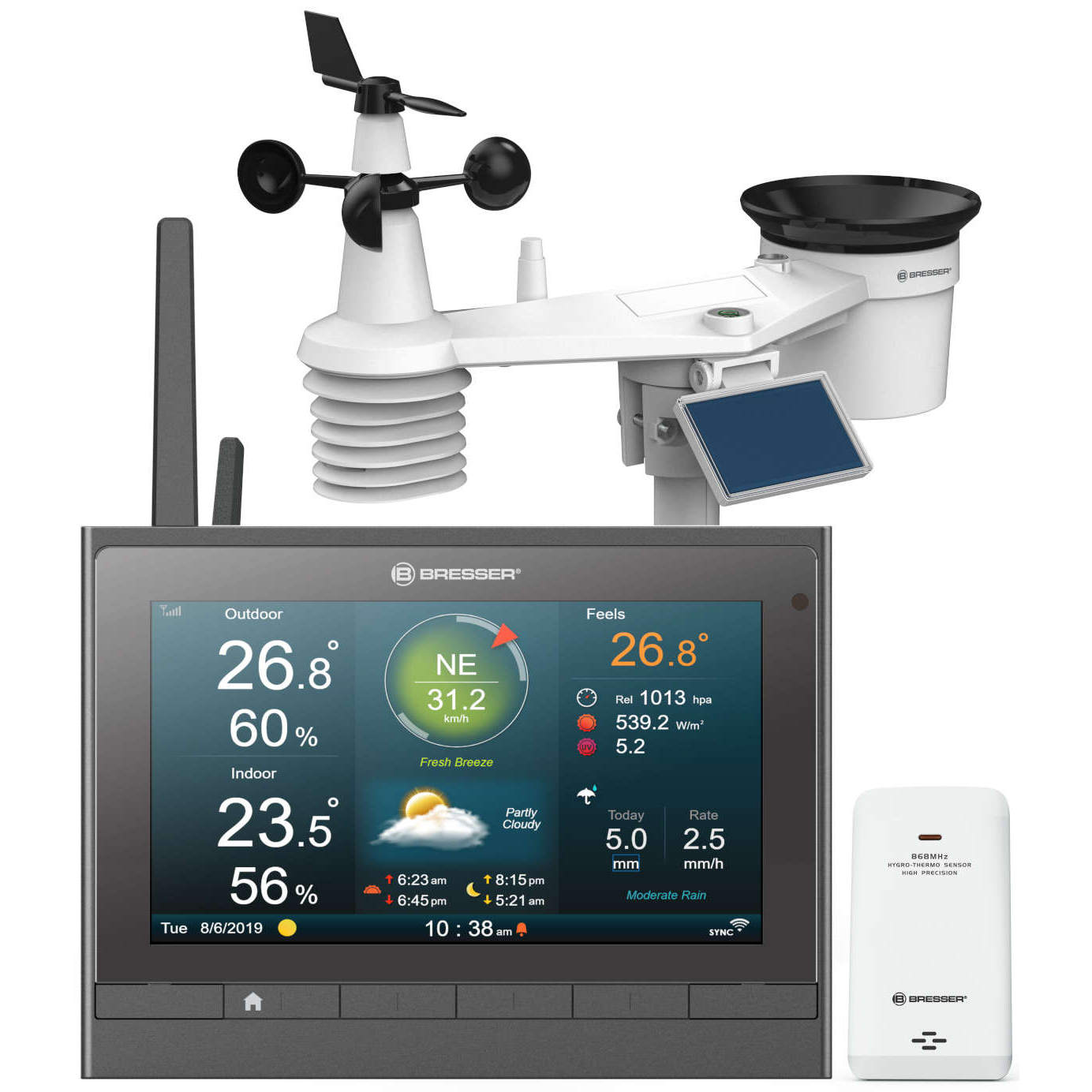 NB-7003510-HD Station Météo Pro wifi -HD- avec mémoire, capteur 7 en 1 solaire , UV et LUX BRESSER
<---Cliquez sur l'image pour agrandir---> NB-7003510-HD Station Météo Pro wifi -HD- avec mémoire, capteur 7 en 1 solaire , UV et LUX BRESSER