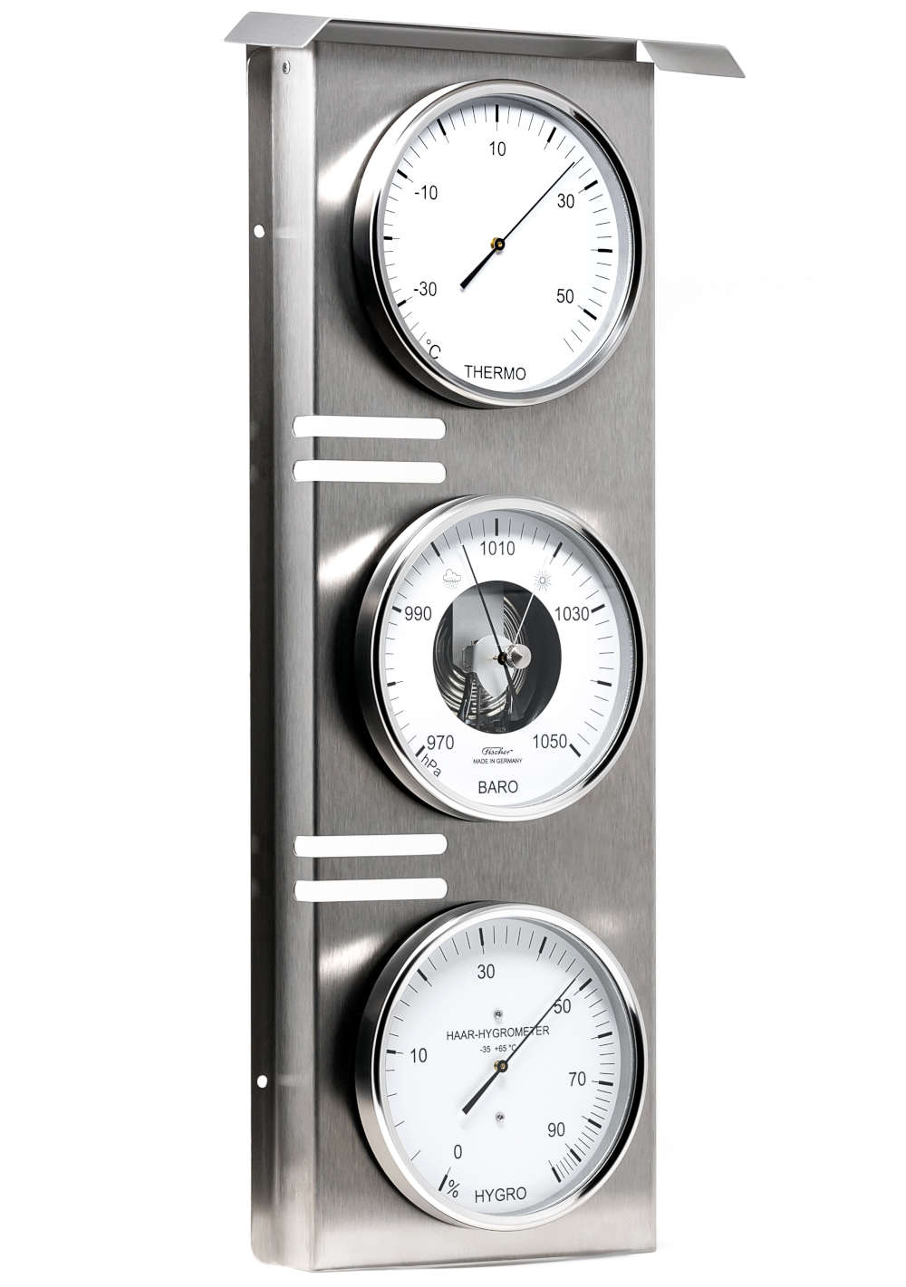 F-823-01 Baromètre Thermo Hygro GEANT d´exterieur inox brossé ( 510 mm de haut) Fischer
<---Cliquez sur l'image pour agrandir---> F-823-01 Baromètre Thermo Hygro GEANT d´exterieur inox brossé ( 510 mm de haut) Fischer