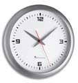 Horloge murale radio-pilote couleur Alu Diam: 300 mm - T-98.1044