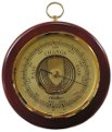 F-1436-R-Fischer Barométre bois massif rond avec mouvement apparent diam. 170 mm (modèle Français) - F-1436-R