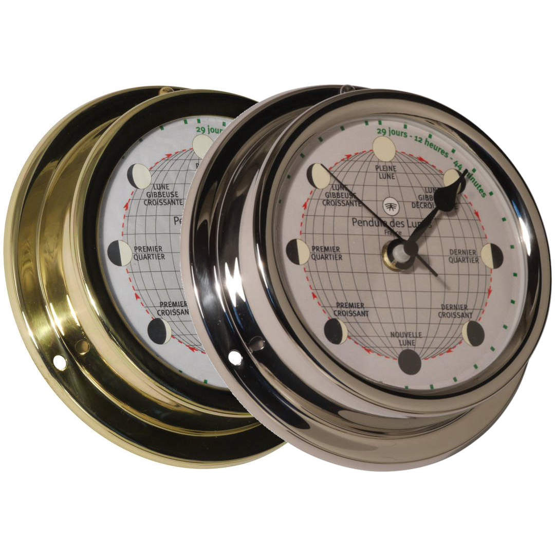 Alt-MOON-CLOCK Indicateur de phase de lune boitier marine 127 mm compact laiton ou inox ALTITUDE
<---Cliquez sur l'image pour agrandir---> Alt-MOON-CLOCK Indicateur de phase de lune boitier marine 127 mm compact laiton ou inox ALTITUDE