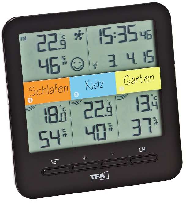 T-30.3060+9-x-LR6 Station Thermomètre Hygromètre multi-zone compatible MOBILE-ALERTS WEATHERHUB TFA
<---Cliquez sur l'image pour agrandir---> T-30.3060+9-x-LR6 Station Thermomètre Hygromètre multi-zone compatible MOBILE-ALERTS WEATHERHUB TFA