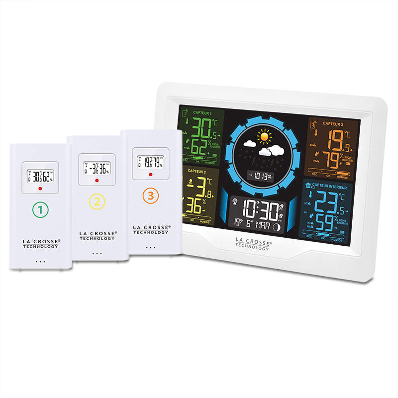 WS6304 Station Météo couleur pression, phases de lune et multicapteur en Français LA CROSSE TECHNOLOGY
<---Cliquez sur l'image pour agrandir---> WS6304 Station Météo couleur pression, phases de lune et multicapteur en Français LA CROSSE TECHNOLOGY